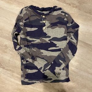 crewcuts long sleeve blue/grey camo tee